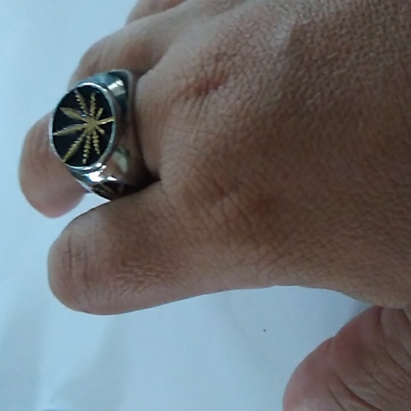 316L Stainless Steel Men's Ring  Gold Silver Color Stamped - Picture 5 of 5